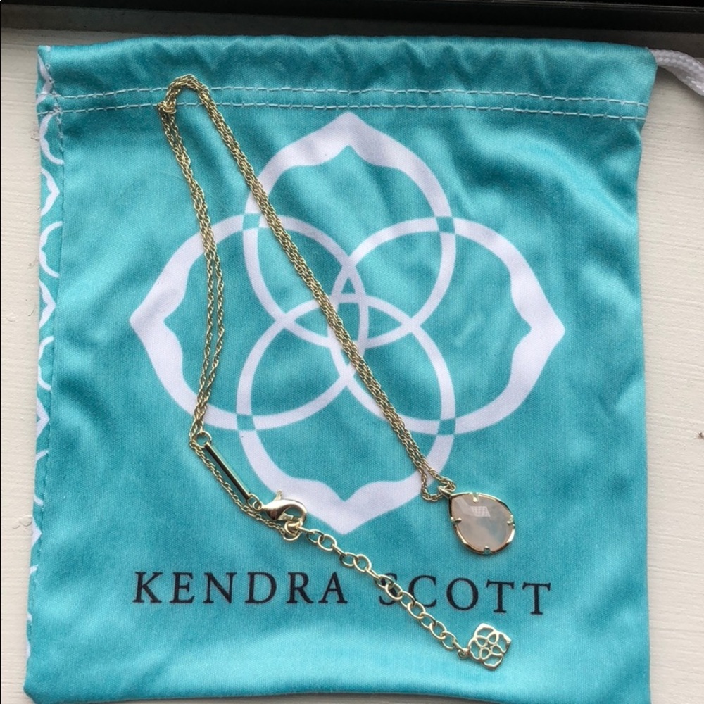 Kendra Scott necklace in light pink